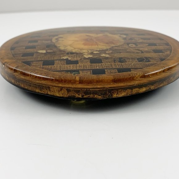 Set of 5 Vintage "Design Gifts International" Resin "Dried Flowers" Trivets. VG! - Picture 5 of 13